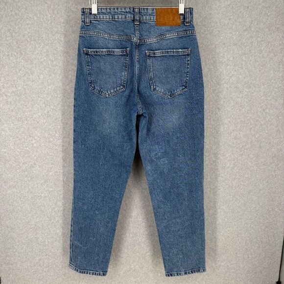 Zara Womens Straight Leg Jeans Size 6 Blue Medium Wash Denim High Rise Classic - Picture 4 of 11